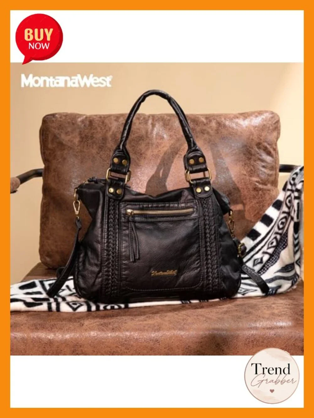 Roomy Washed Leather Hobo Bag with Crossbody Strap